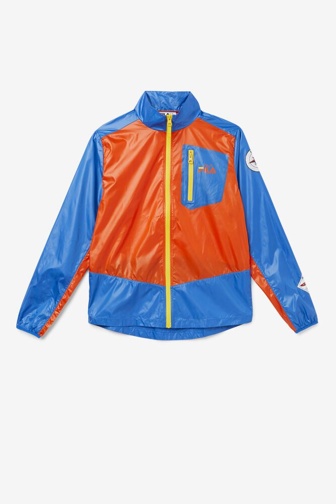 Fila Jacket Mens Orange/Blue Pinnacle - Ireland 87210-LTGP